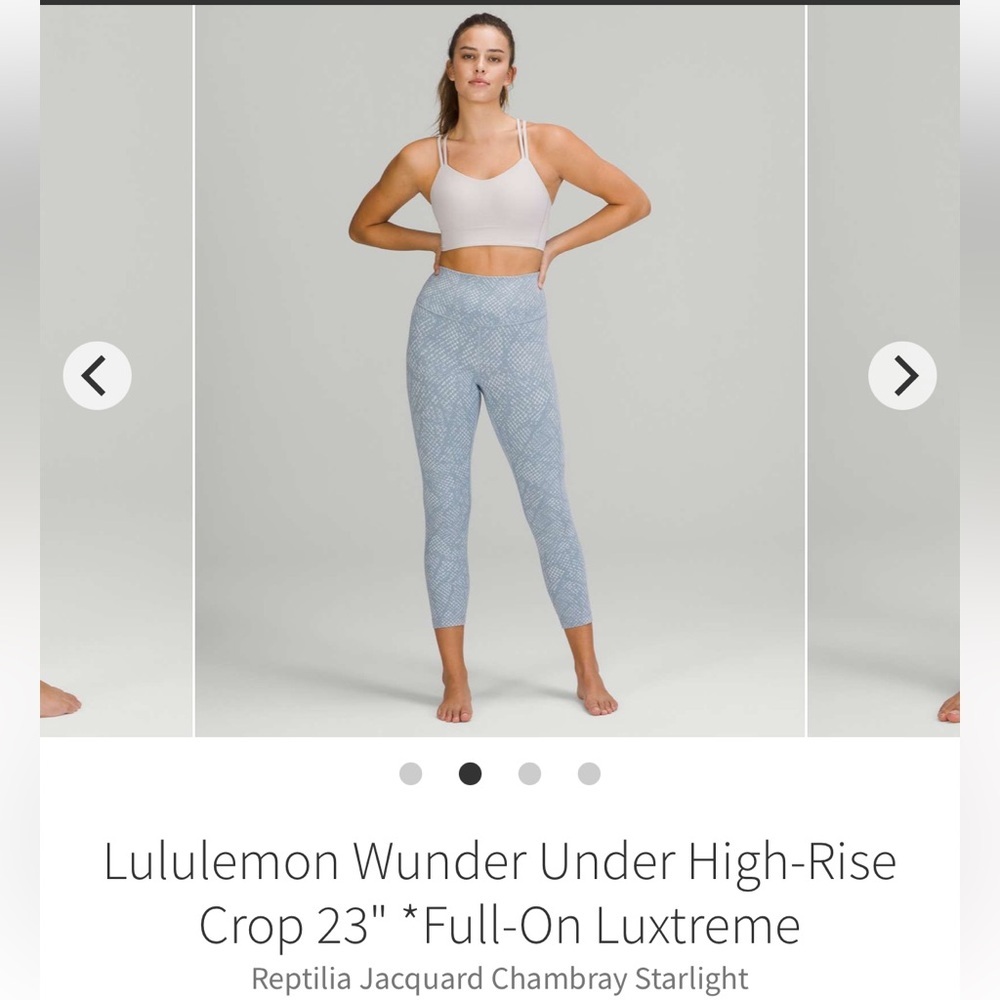 Lululemon Wunder Under High-Rise Crop 23" *Full-On Luxtreme Chambray Starlight